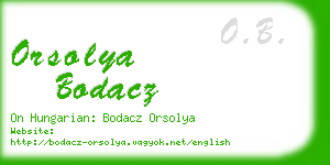 orsolya bodacz business card